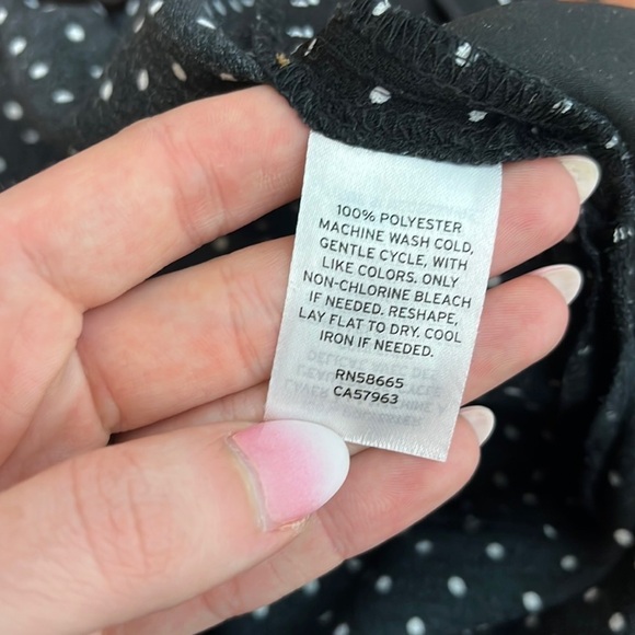 Halogen Polka Dot Wide Leg Tie Waist Pants Size Small Beachy Summer - Picture 9 of 11